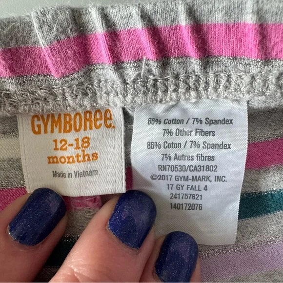 Bundle of Baby Girl Pants Size 12-18 Months Old Navy  Carter’s Gymboree Stripes - Picture 6 of 16